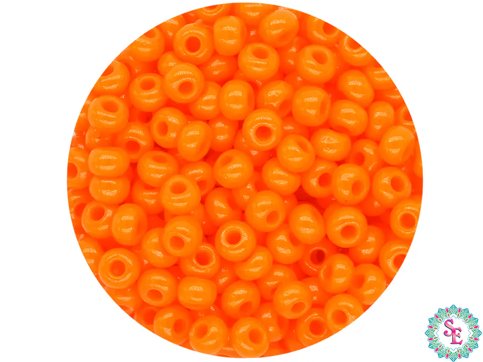 CHAQUIRA CHECA 8/0 (3MM) NARANJA X 20 GRAMOS (792 UND APROX) 1