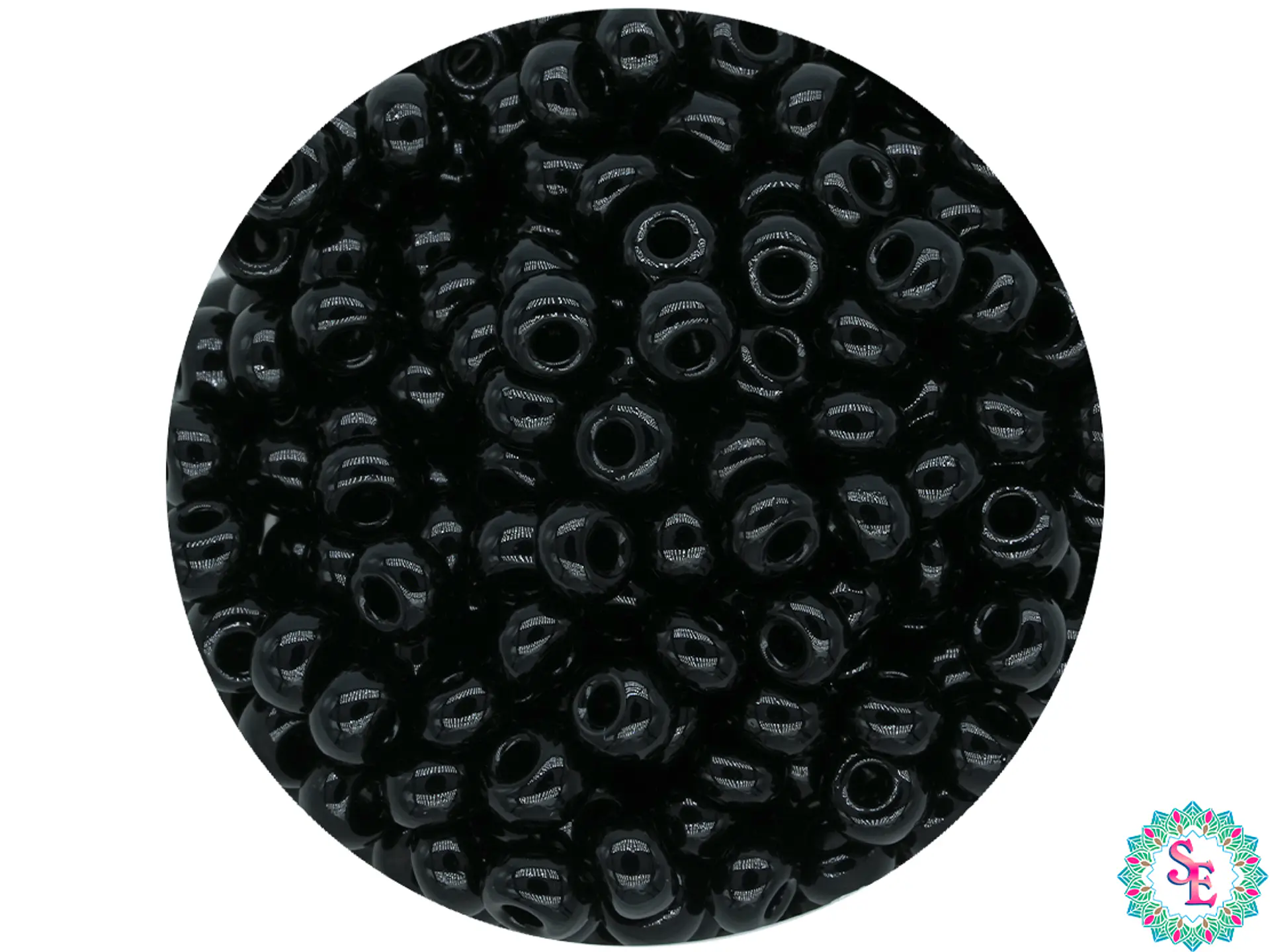 CHAQUIRA CHECA 8/0 (3MM) NEGRO  X 20 GRAMOS (792 UND APROX) 1