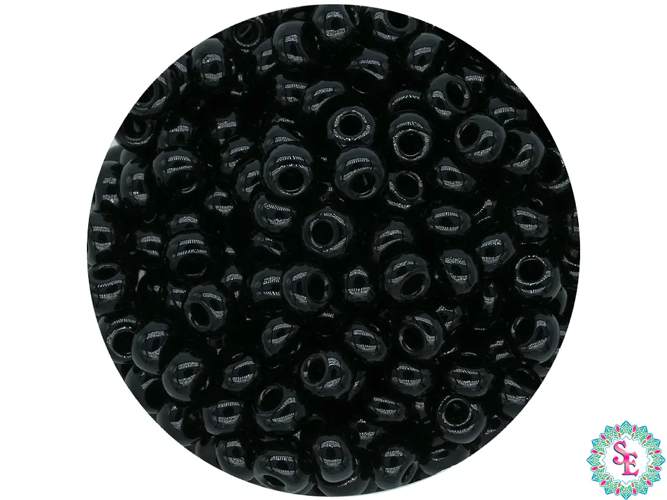 CHAQUIRA CHECA 8/0 (3MM) NEGRO  X 20 GRAMOS (792 UND APROX) 1