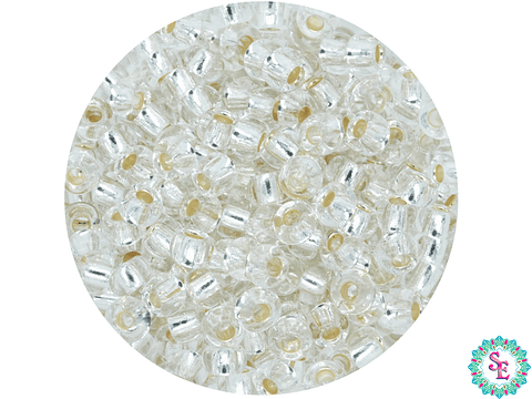 CHAQUIRA CHECA 8/0 (3MM) PLATEADO X 20 GRAMOS  (792 UND APROX)