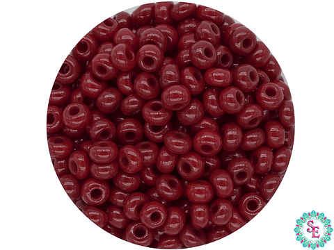 CHAQUIRA CHECA 8/0 (3MM) VINOTINTO X 20 GRAMOS (792 UND APROX)