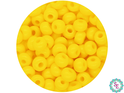CHAQUIRA CHECA 6/0 (4MM) AMARILLO X 20 GRAMOS (296 UND APROX)