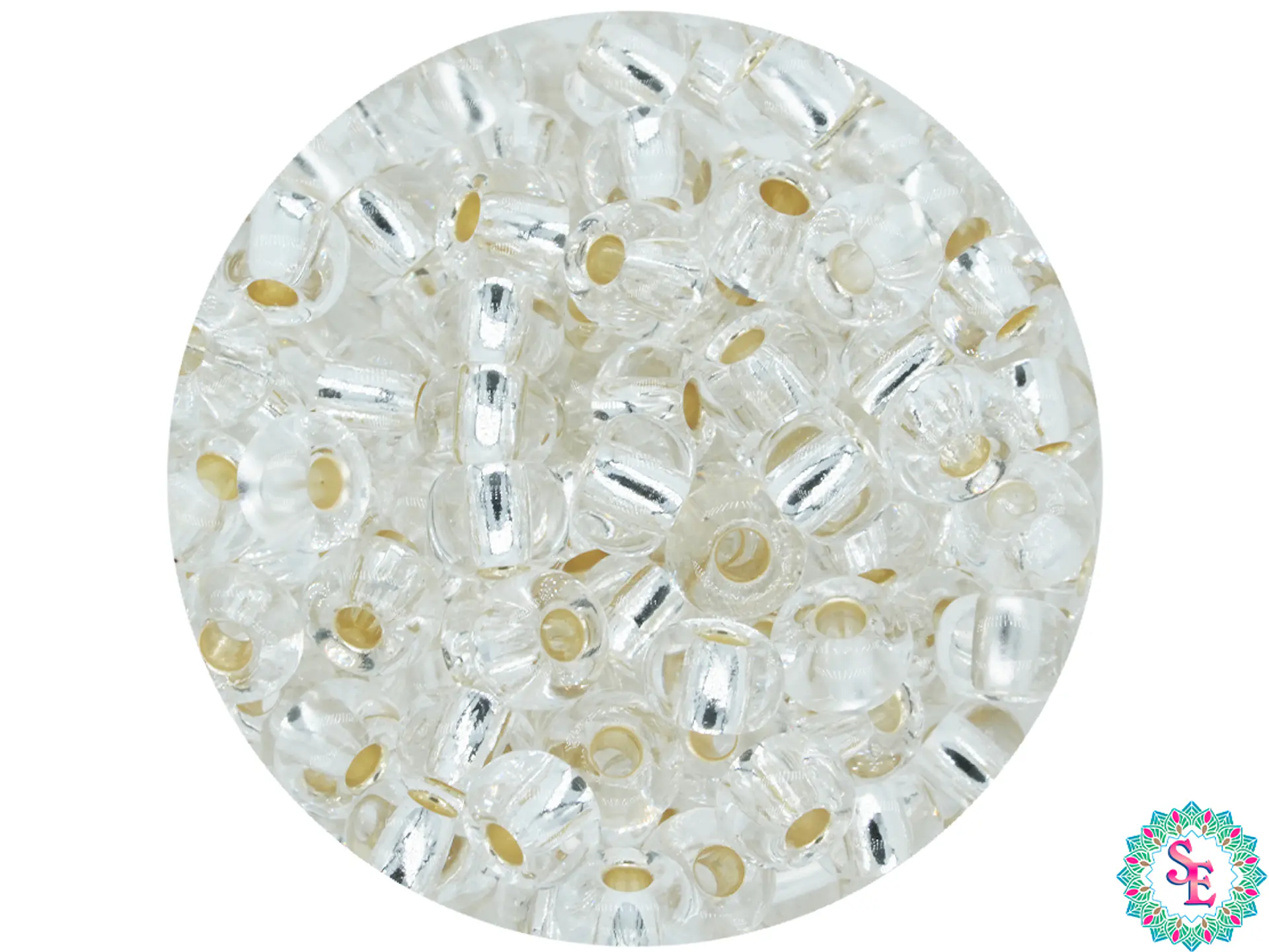 CHAQUIRA CHECA 6/0 (4MM) PLATEADO X 20 GRAMOS (296 UND APROX) 1