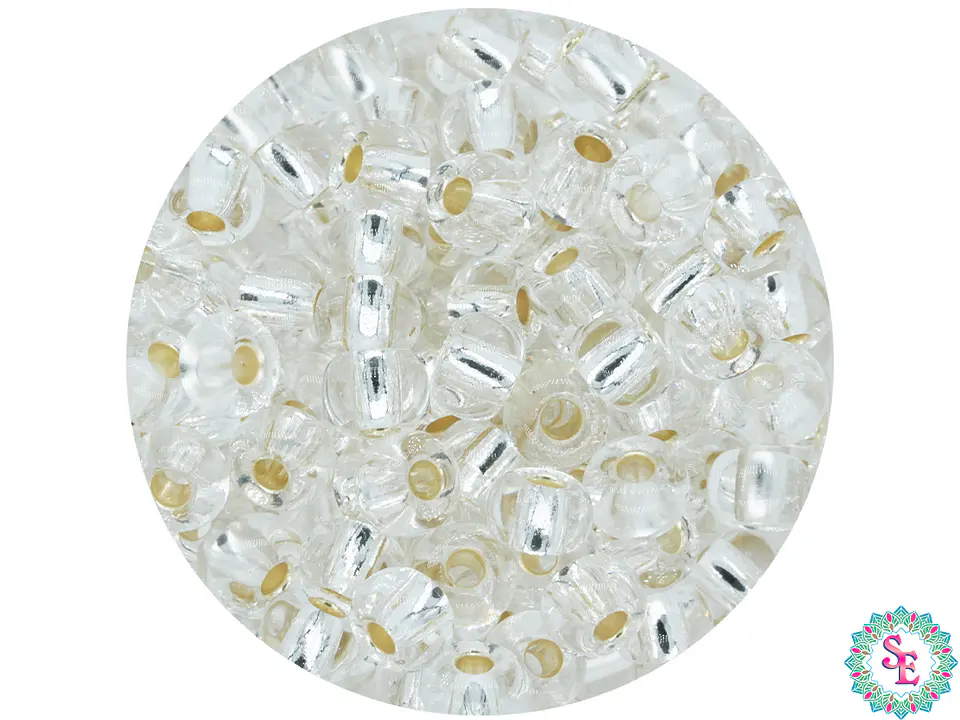 CHAQUIRA CHECA 6/0 (4MM) PLATEADO X 20 GRAMOS (296 UND APROX) 1