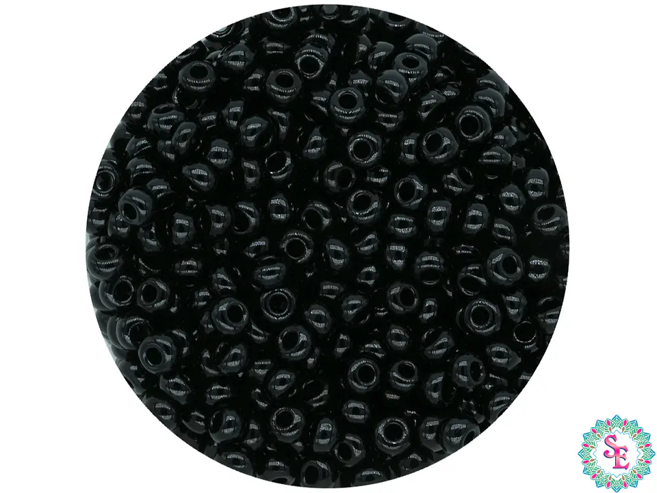 CHAQUIRA CHECA 10/0 (2MM) NEGRA PAQUETE X 20 GRAMOS (2020 UND APROX) 1