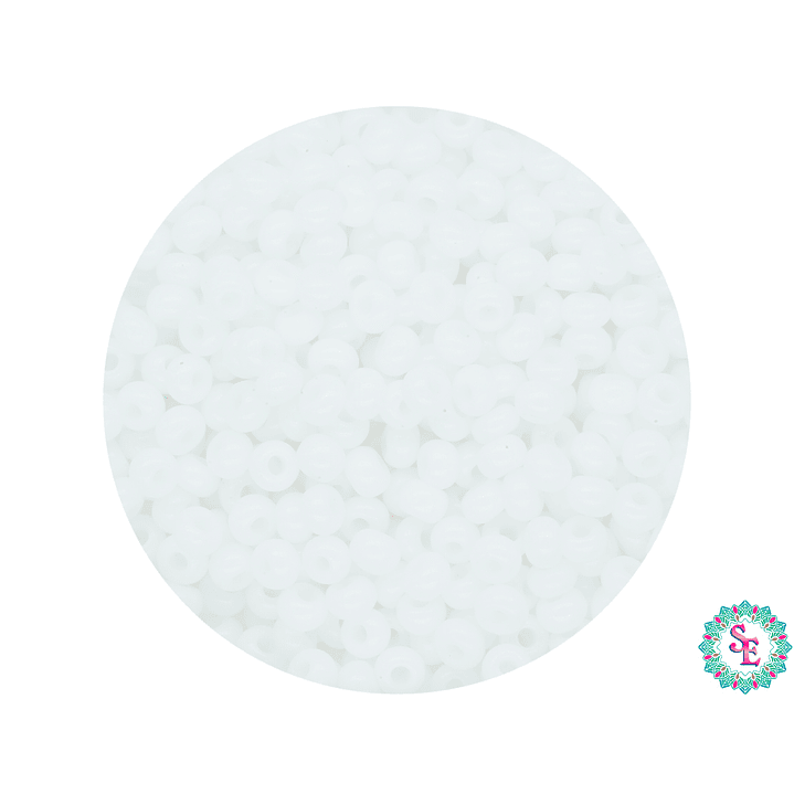 CHAQUIRA CHECA 10/0 (2MM) BLANCO PAQUETE X 20 GRAMOS (2020 UND APROX) 1