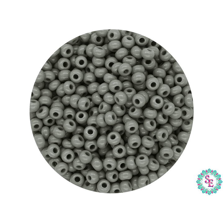 CZECH BEADS 10/0 (2MM) GRAY PACKAGE X 20 GRAMS (2020 UND APPROX) 1