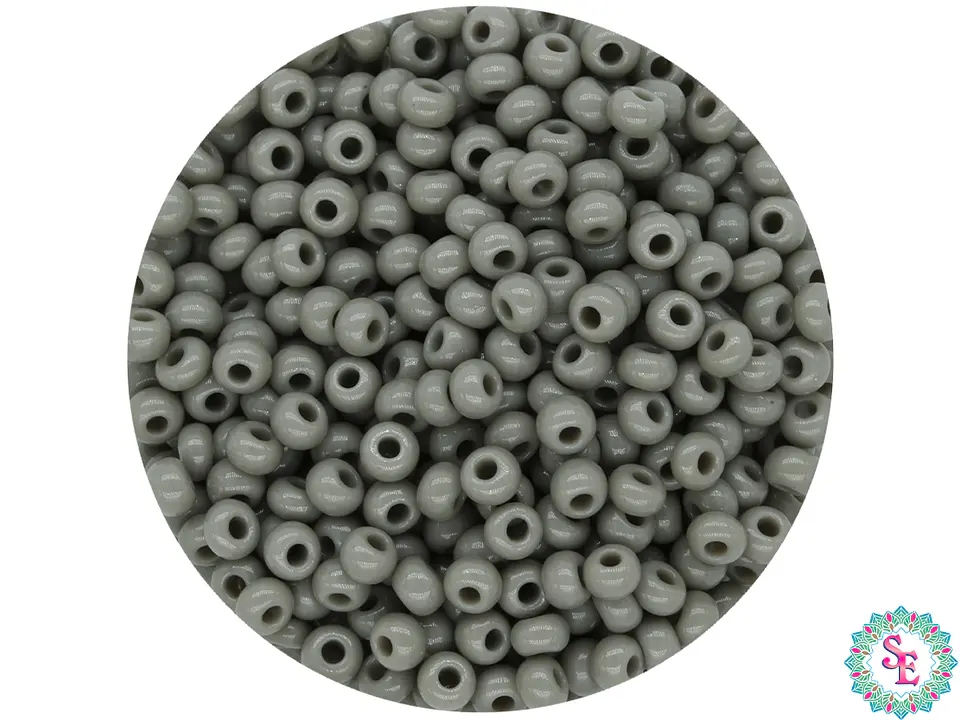CZECH BEADS 10/0 (2MM) GRAY PACKAGE X 20 GRAMS (2020 UND APPROX) 1