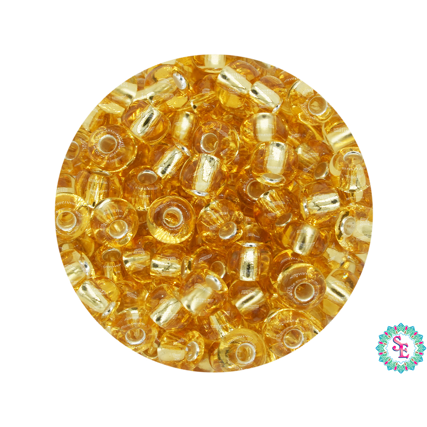 CHAQUIRA CHECA 6/0 (4MM) DORADO X 20 GRAMOS (296 UND APROX) 1