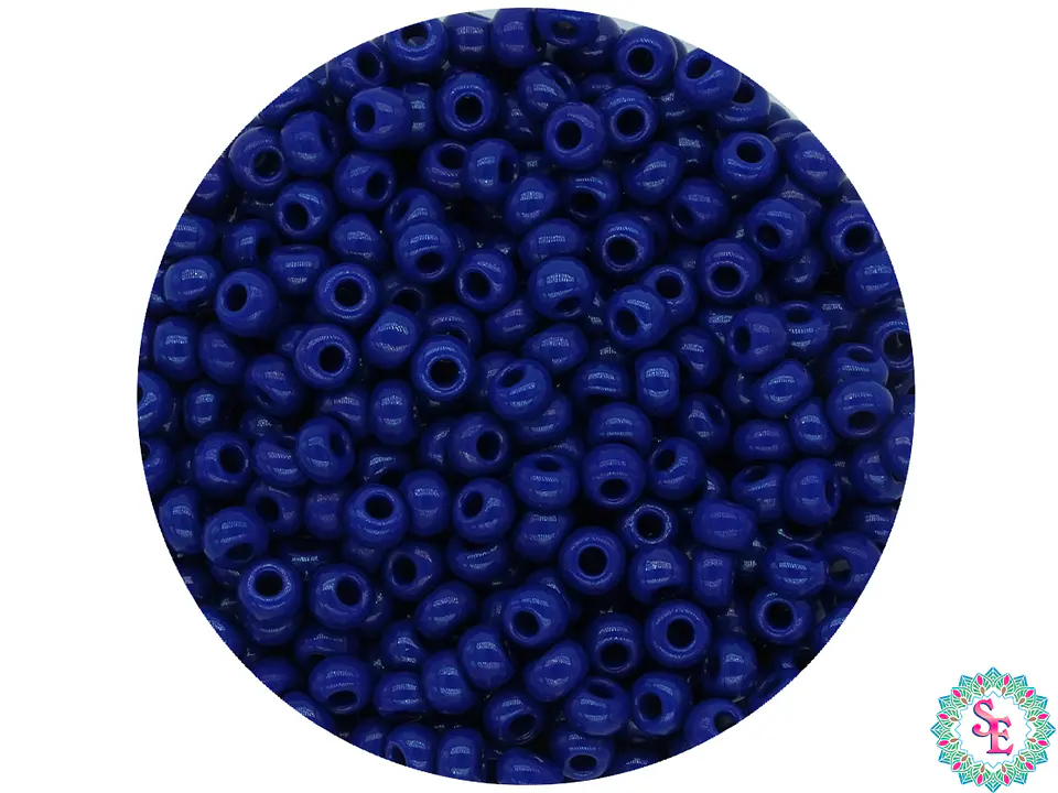 CHAQUIRA CHECA 10/0 (2MM) AZUL OSCURO PAQUETE X 20 GRAMOS (2020 UND APROX) 1