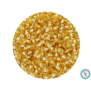 CHAQUIRA CHECA 10/0 (2MM) DORADO PAQUETE X 20 GRAMOS (2020 UND APROX)