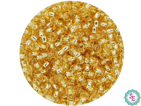 CHAQUIRA CHECA 10/0 (2MM) DORADO PAQUETE X 20 GRAMOS (2020 UND APROX)