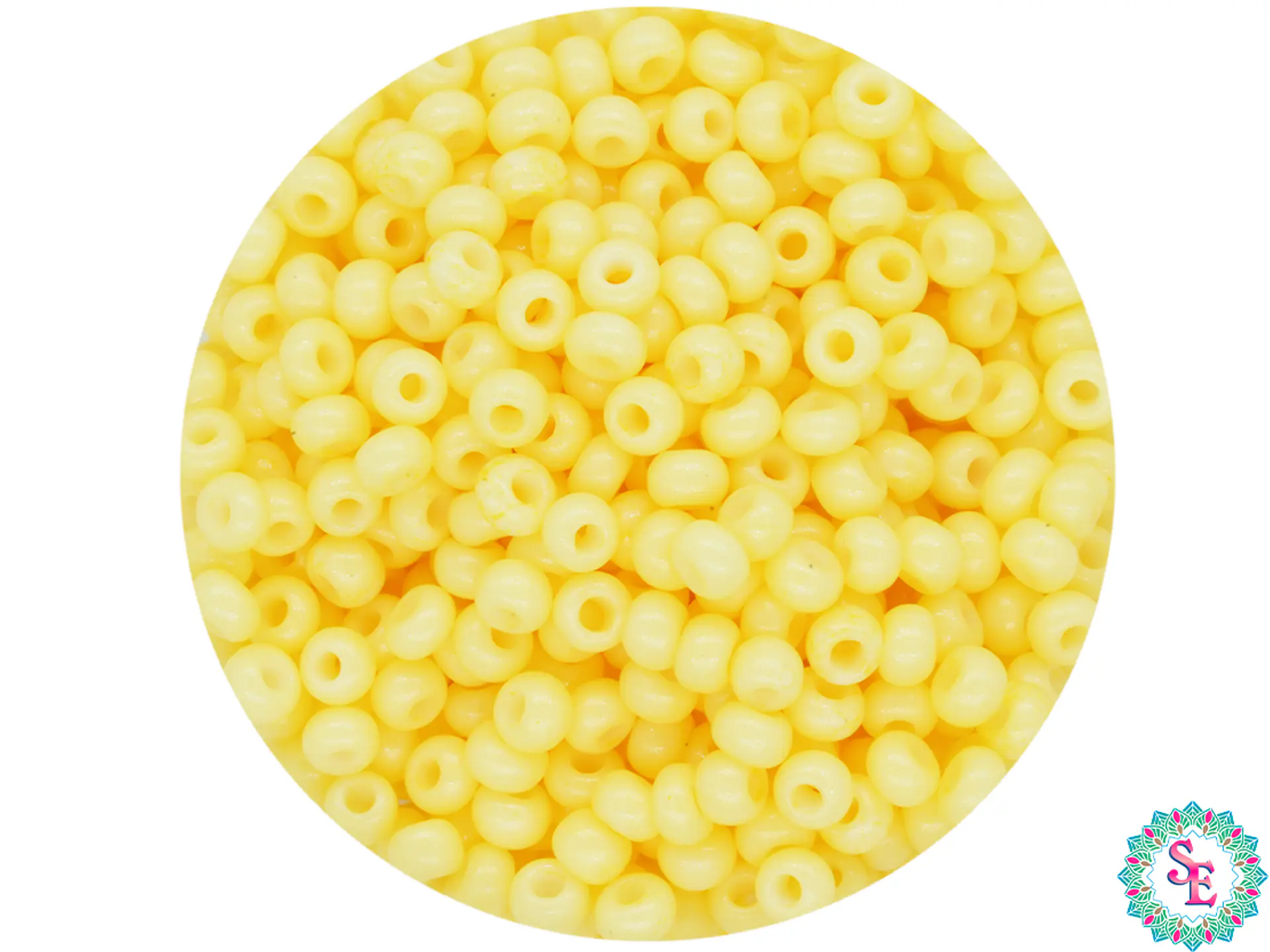 CZECH BEADS 10/0 (2MM) PASTEL YELLOW X 20 GRAMS (2020 UND APPROX) 1