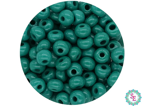 CHAQUIRA CHECA 6/0 (4MM) VERDE PINO X 20 GRAMOS (296 UND APROX)