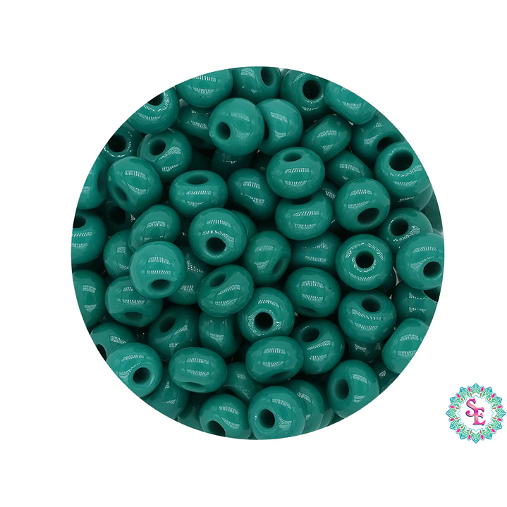 CHAQUIRA CHECA 6/0 (4MM) VERDE PINO X 20 GRAMOS (296 UND APROX) 1