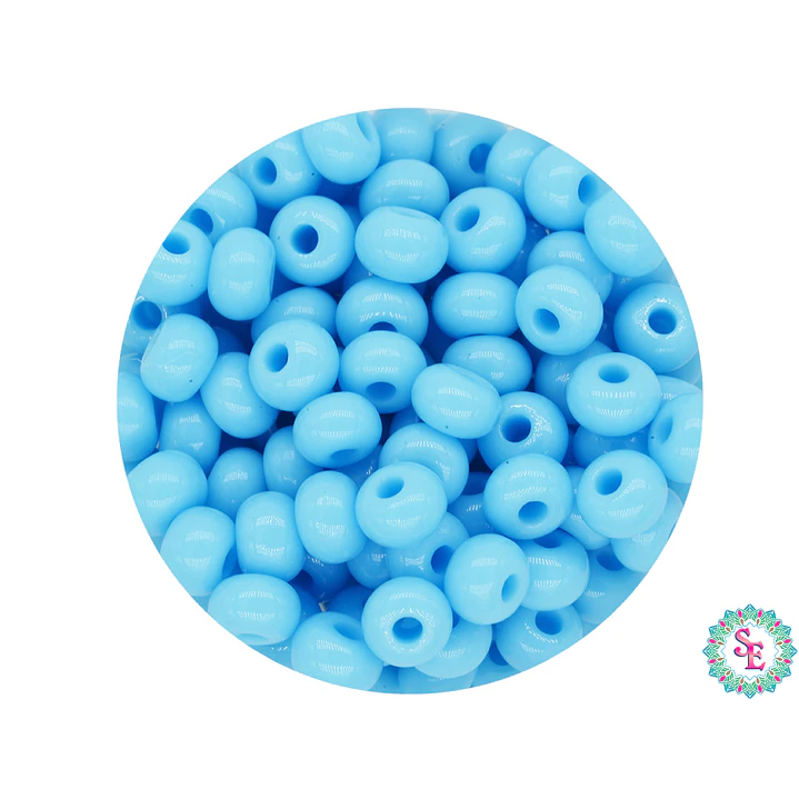 CZECH BEADS 6/0 (4MM) LIGHT BLUE X 20 GRAMS (296 UNIT APPROX) 1