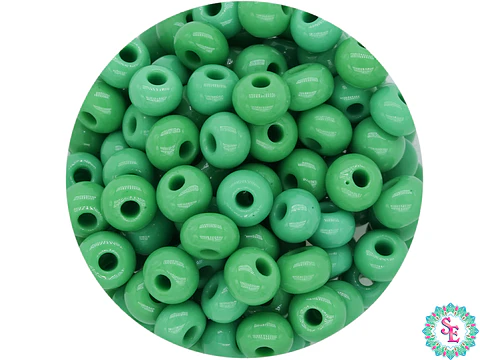 CHAQUIRA CHECA 6/0 VERDE (4MM) (CALI O NACIONAL) X 20 GRAMOS (296 UND APROX)
