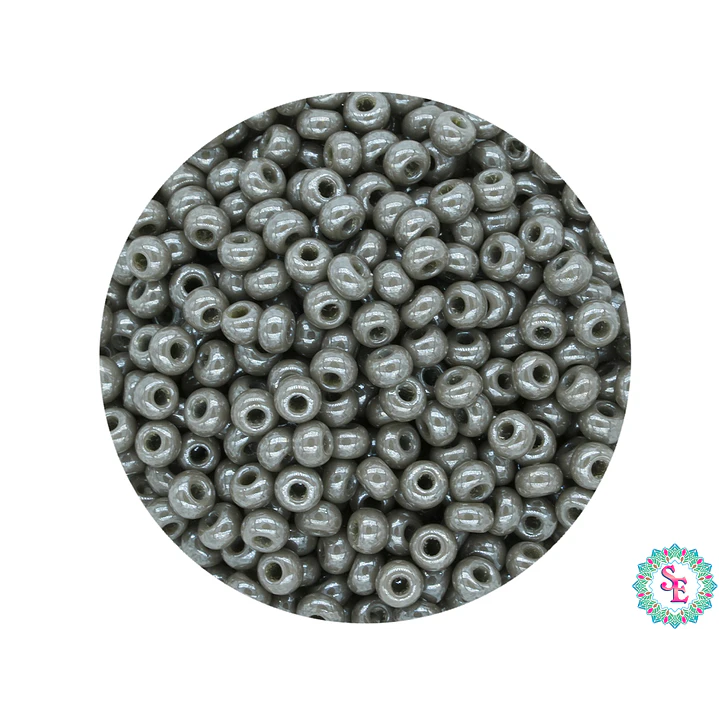 CZECH BEADS 10/0 (2MM) PEARL GRAY X 20 GRAMS (2020 UND APPROX) 1