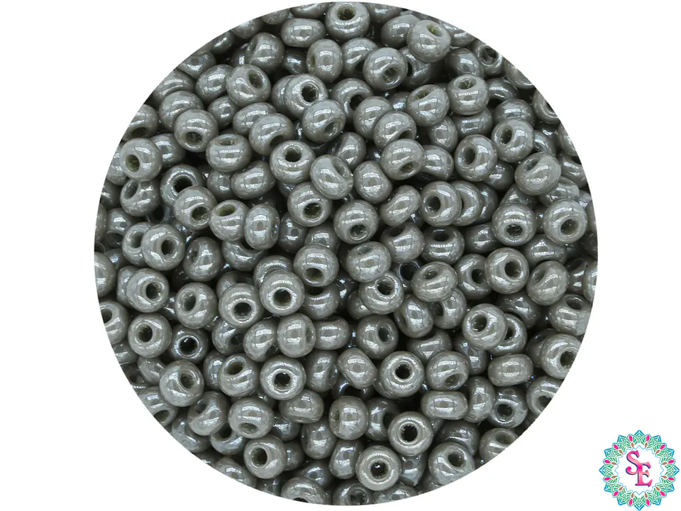 CHAQUIRA CHECA 10/0 (2MM) GRIS PERLADO X 20 GRAMOS (2020 UND APROX) 1