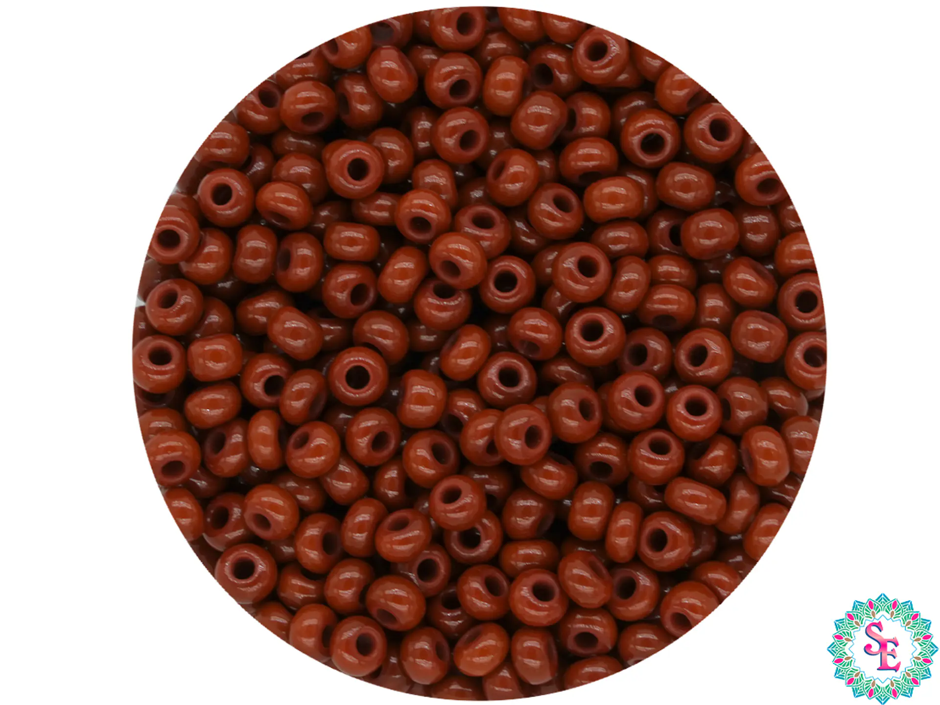 CHAQUIRA CHECA 10/0 (2MM) CAFE CLARO PAQUETE X 20 GRAMOS (2020 UND APROX) 1