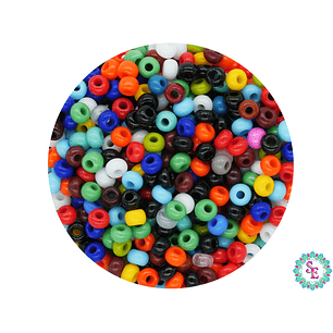 CHAQUIRA CHECA 10/0 (2MM) MIX PAQUETE X 20 GRAMOS (2020 UND APROX)