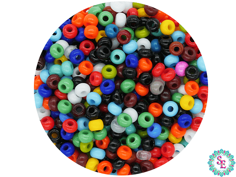 CHAQUIRA CHECA 10/0 (2MM) MIX PAQUETE X 20 GRAMOS (2020 UND APROX)