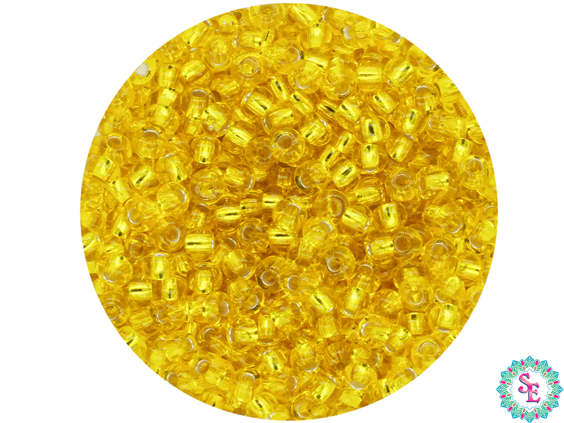 CZECH BEADS 10/0 (2MM) BRIGHT YELLOW X 20 GRAMS (2020 UND APPROX) 1