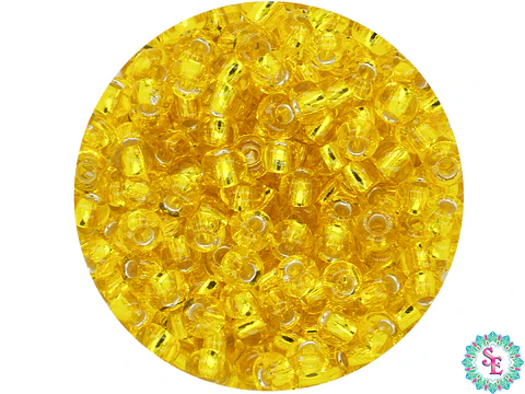 CZECH BEADS 8/0 BRIGHT YELLOW X 20 GRAMS
