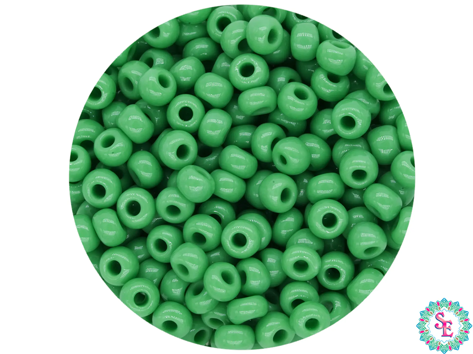 CZECH BEADS 8/0 LIGHT GREEN (CALI OR NATIONAL) X 20 GRAMS 1