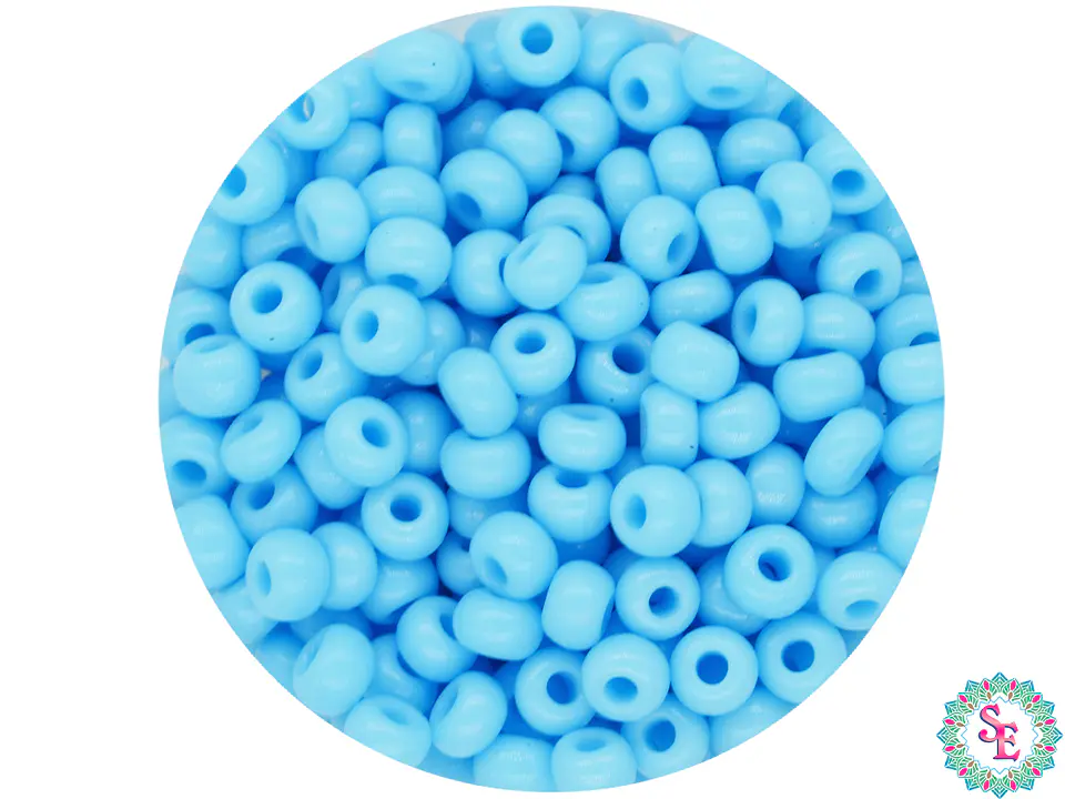  CHAQUIRA CHECA 8/0 (3MM) AZUL CLARO X 20 GRAMOS (792 UND APROX) 1