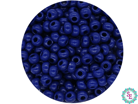 CHAQUIRA CHECA 8/0 (3MM) AZUL OSCURO  X 20 GRAMOS (792 UND APROX)