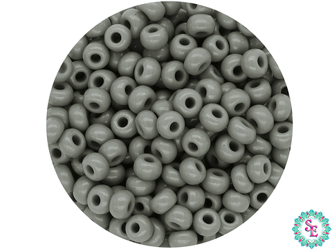 CHAQUIRA CHECA 8/0 (3MM) GRIS X 20 GRAMOS (792 UND APROX)