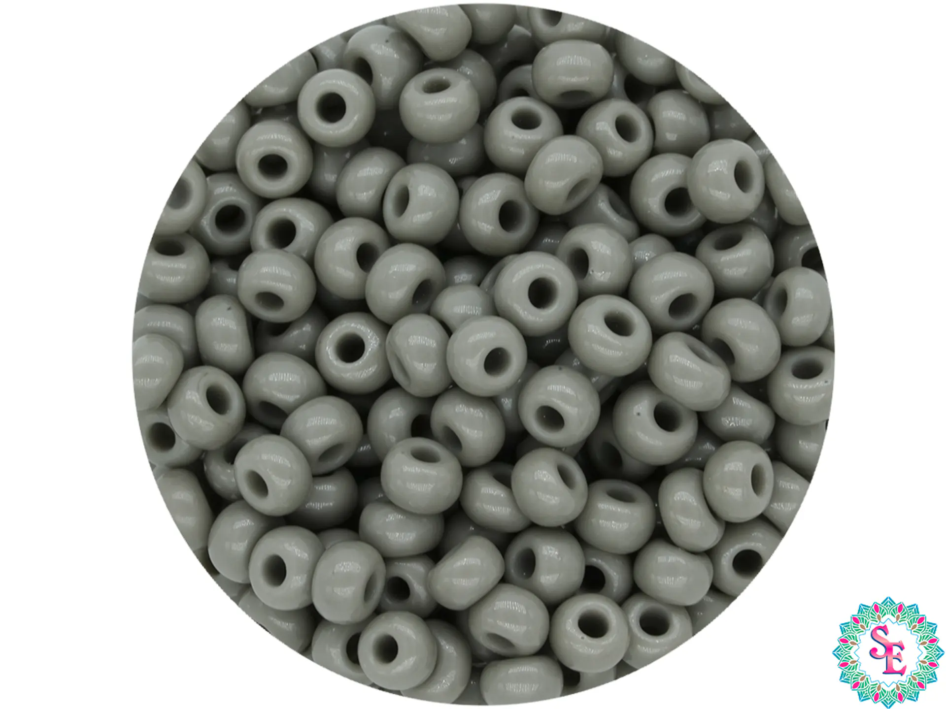 CHAQUIRA CHECA 8/0 (3MM) GRIS X 20 GRAMOS (792 UND APROX) 1