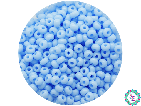 CHAQUIRA CHECA 10/0 (2MM) AZUL CIELO X 20 GRAMOS (2020 UND APROX)