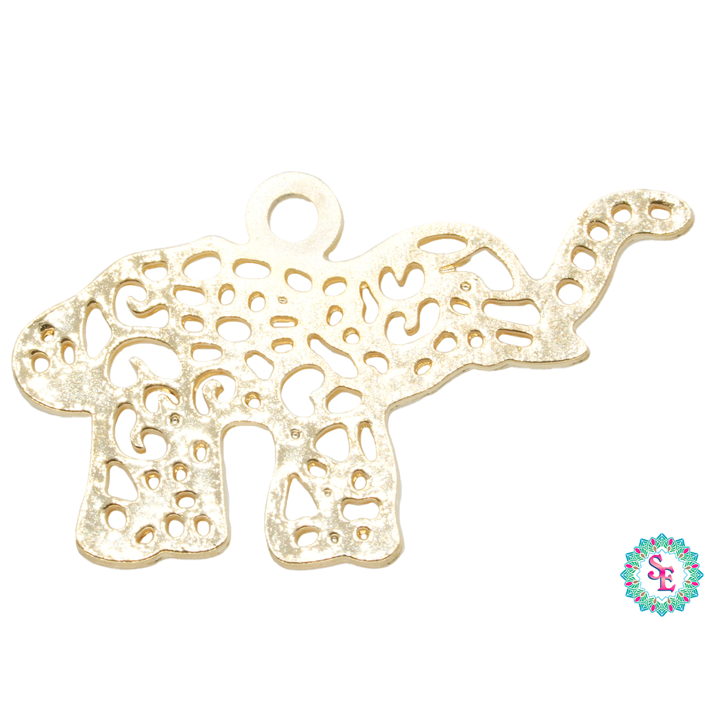 ORO GOLFI METALICO DIJE MINI ELEFANTE  15*10MM 1