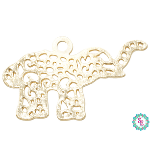 ORO GOLFI METALICO DIJE MINI ELEFANTE  15*10MM