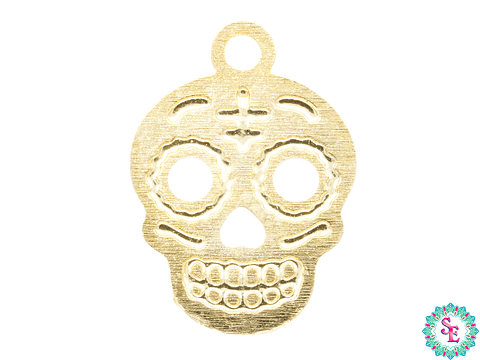 ORO GOLFI METALICO DIJE MINI CALAVERA 10*12MM