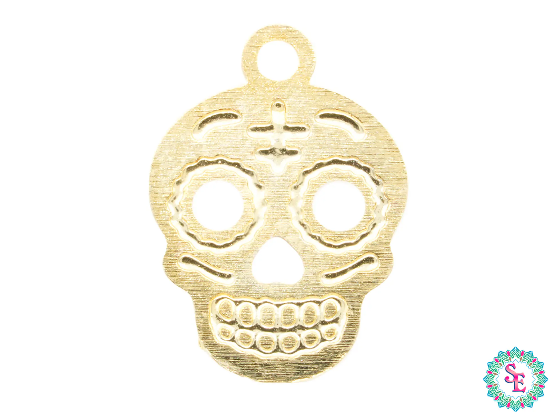 ORO GOLFI METALICO DIJE MINI CALAVERA 10*12MM 1