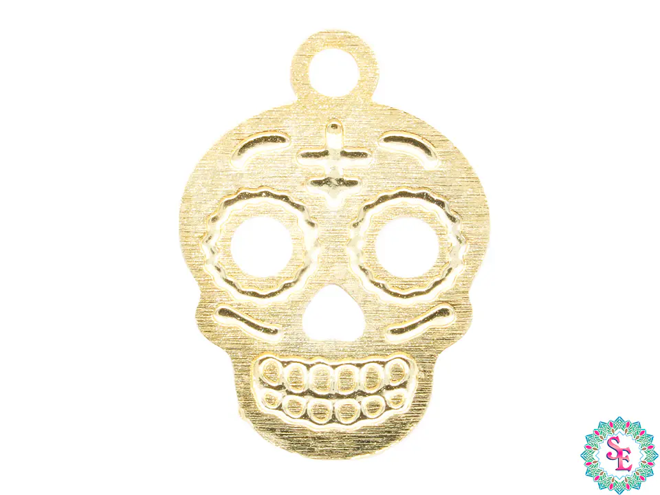 ORO GOLFI METALICO DIJE MINI CALAVERA 10*12MM 1