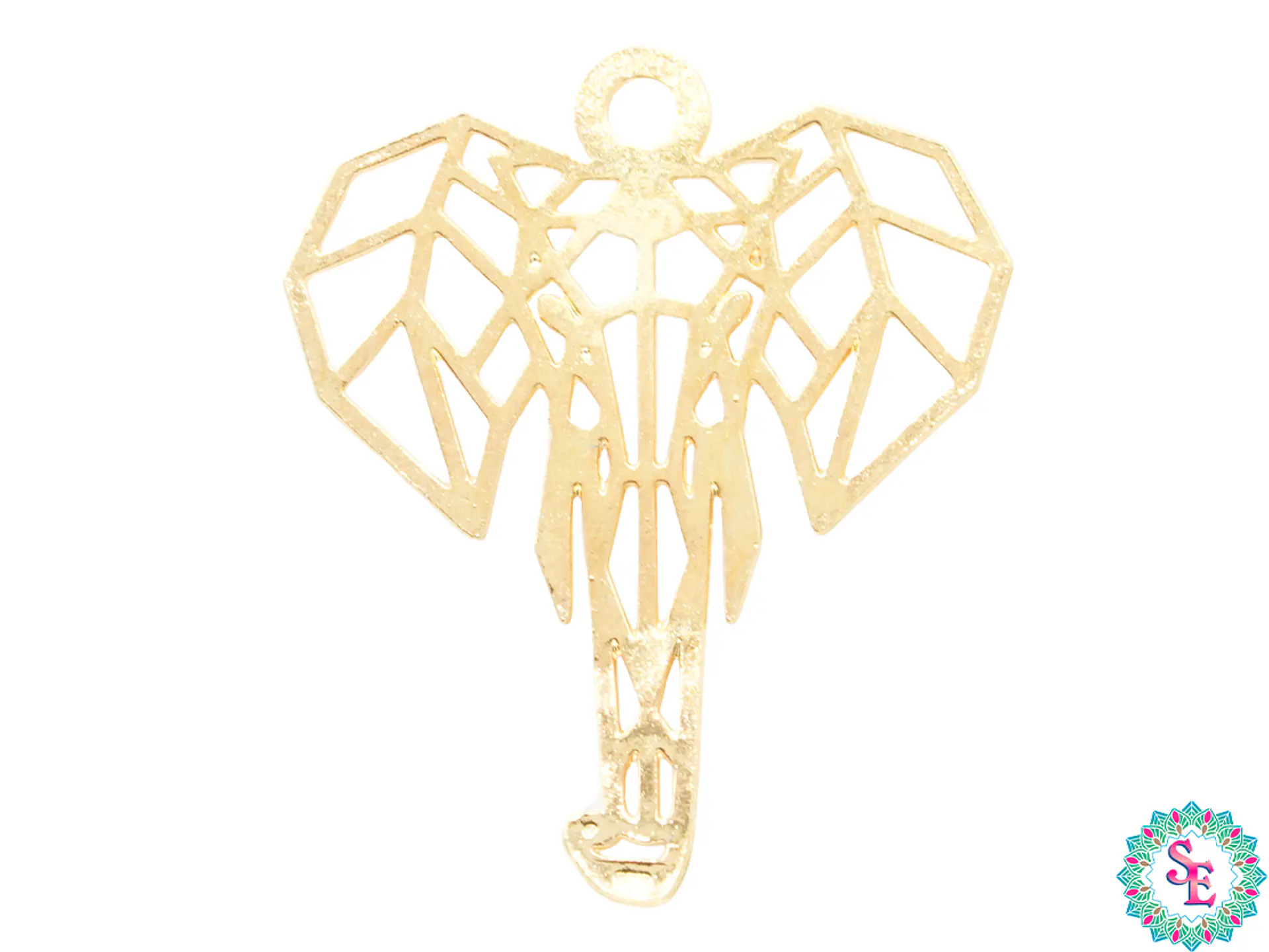 ORO GOLFI METALICO DIJE MINI ELEFANTE TROMPA OREJAS 13*15MM 1