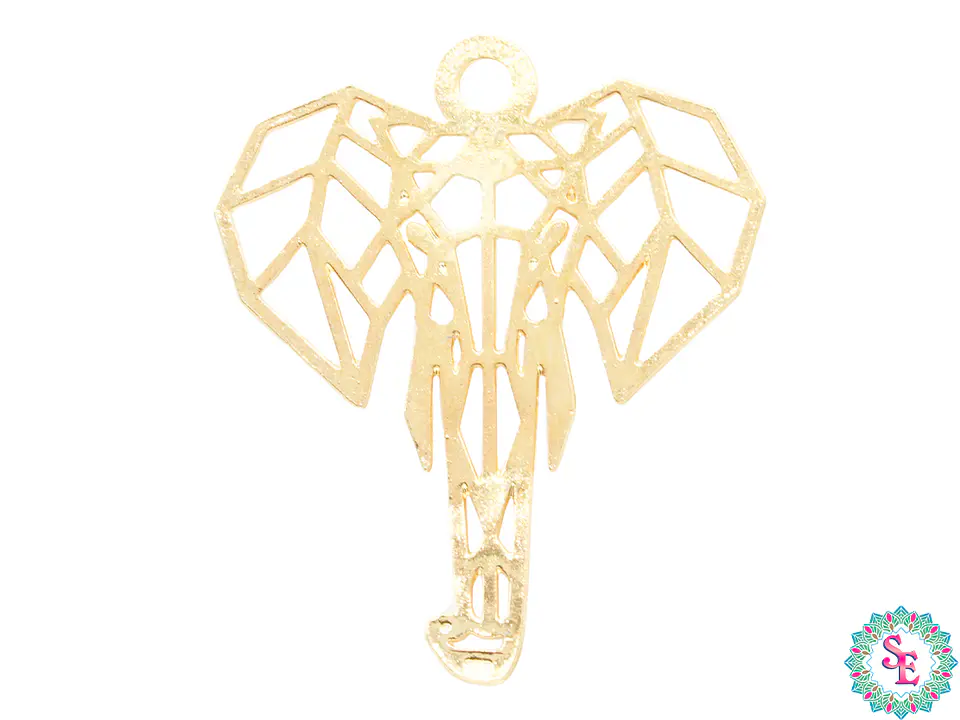 ORO GOLFI METALICO DIJE MINI ELEFANTE TROMPA OREJAS 13*15MM 1