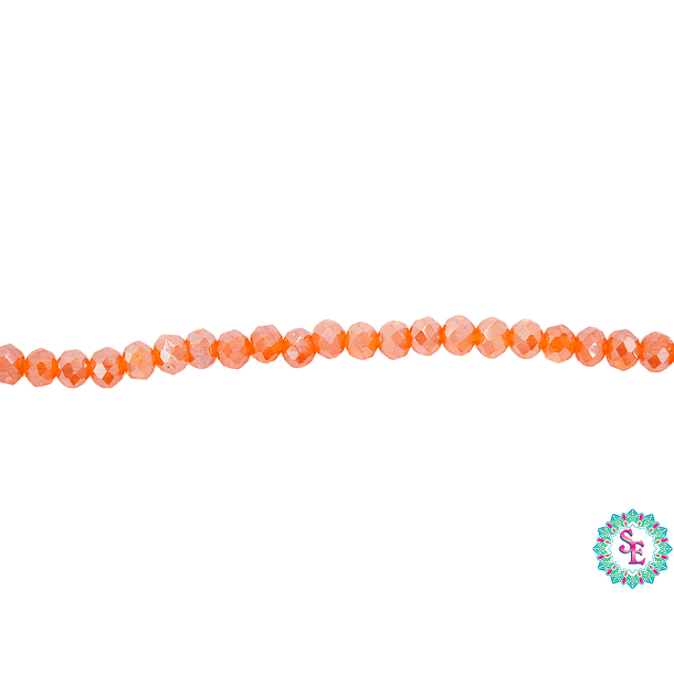 CRISTAL MURANO # 3MM NARANJA  AB TRASPARENTE X 146 UND APROX