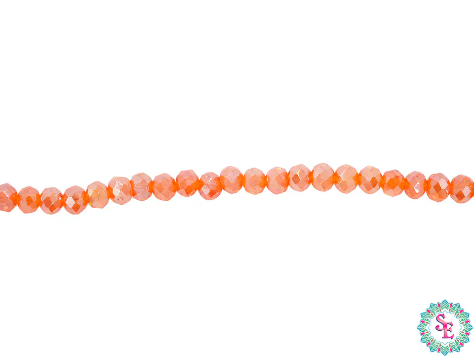 CRISTAL MURANO # 3MM NARANJA  AB TRASPARENTE X 146 UND APROX 1