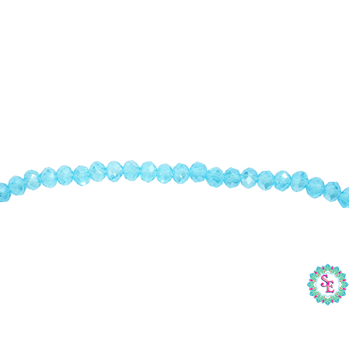 CRISTAL MURANO AZUL CIELO TRASPARENTE AB # 3MM  1