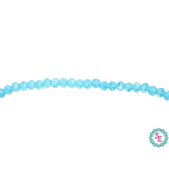 CRISTAL MURANO AZUL CIELO TRASPARENTE AB # 3MM  1