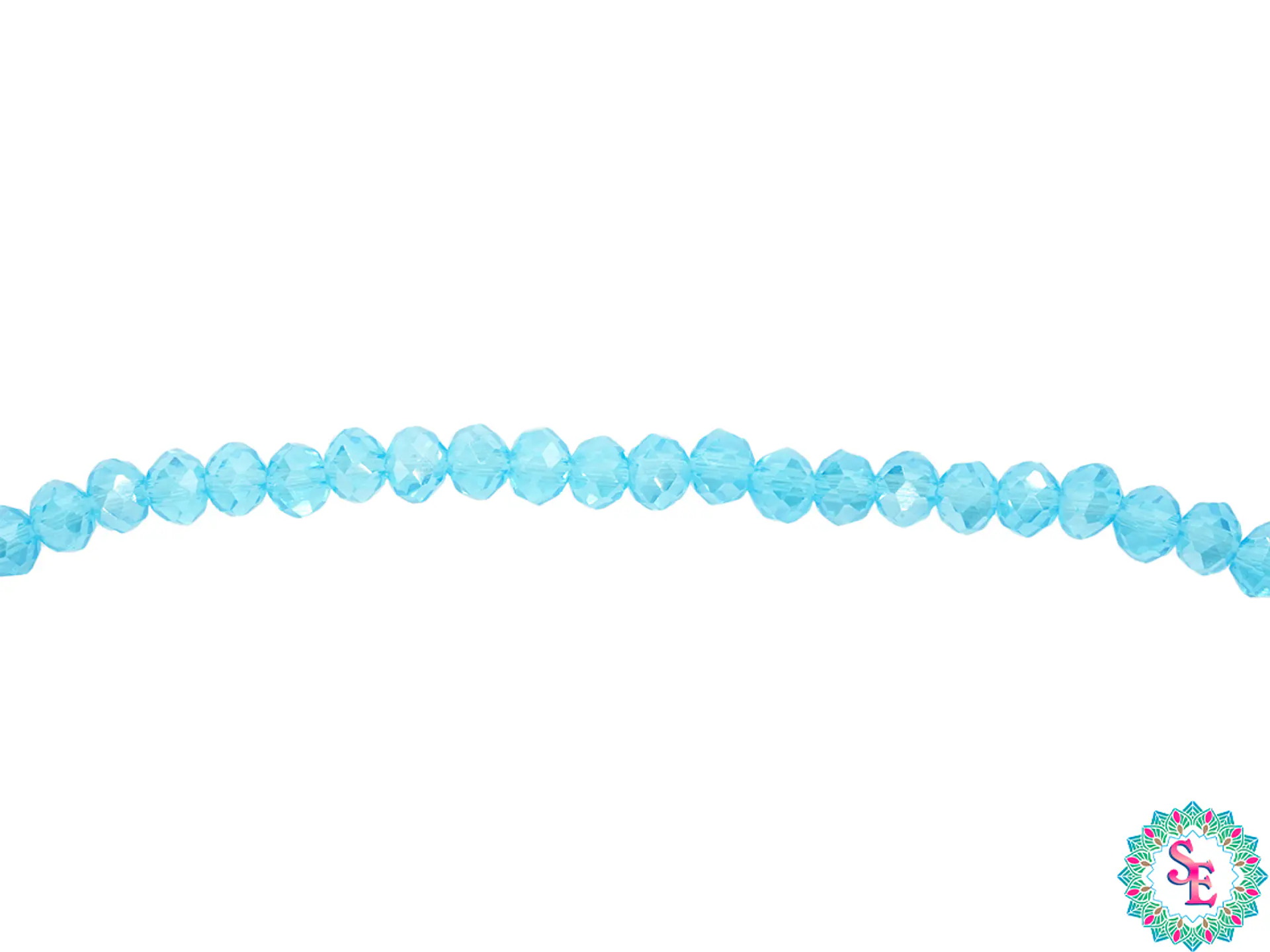 CRISTAL MURANO AZUL CIELO TRASPARENTE AB # 3MM  1