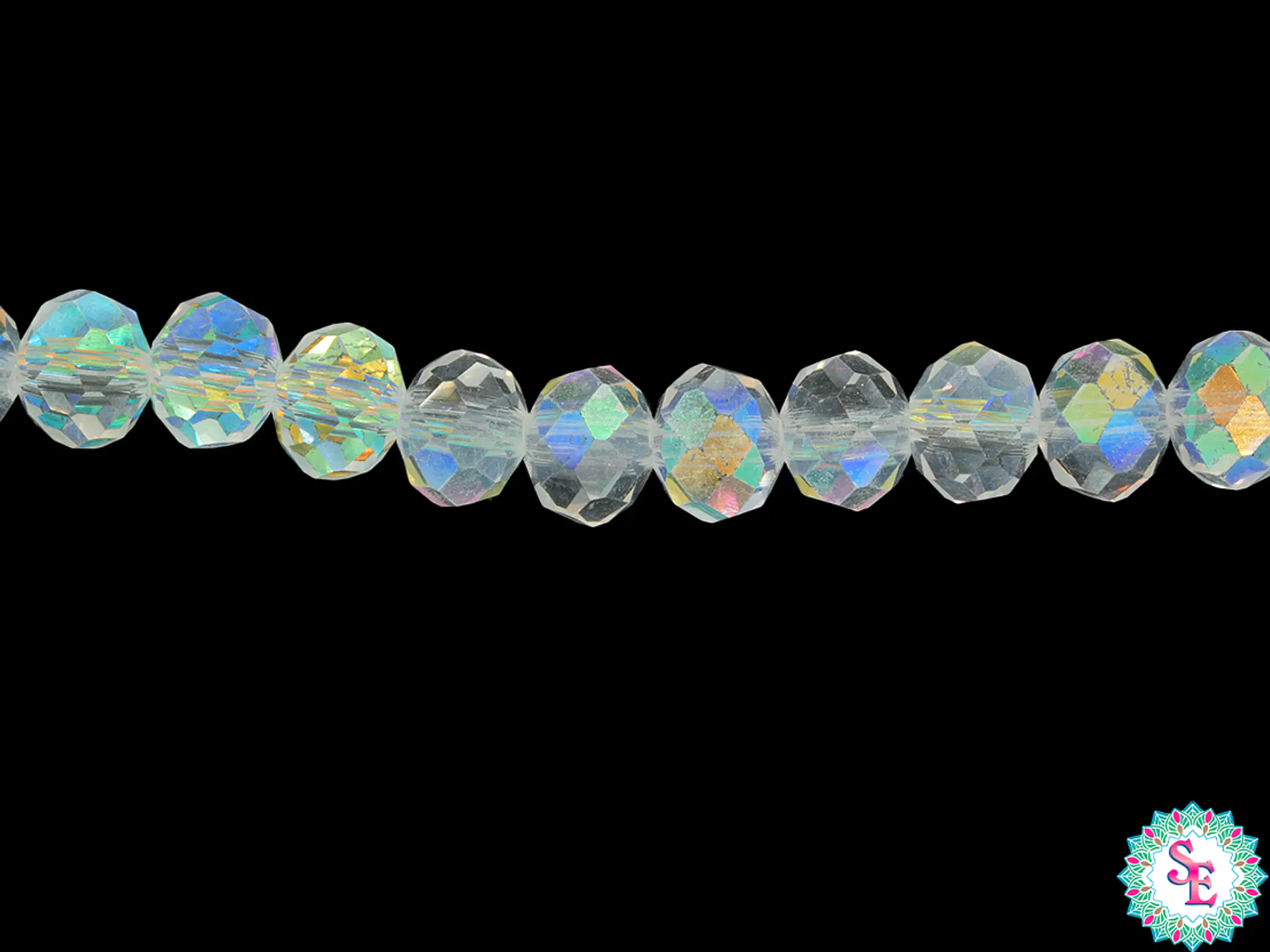 CRISTAL MURANO # 6MM BOREAL AB TRANS X 100 UND APROX  1