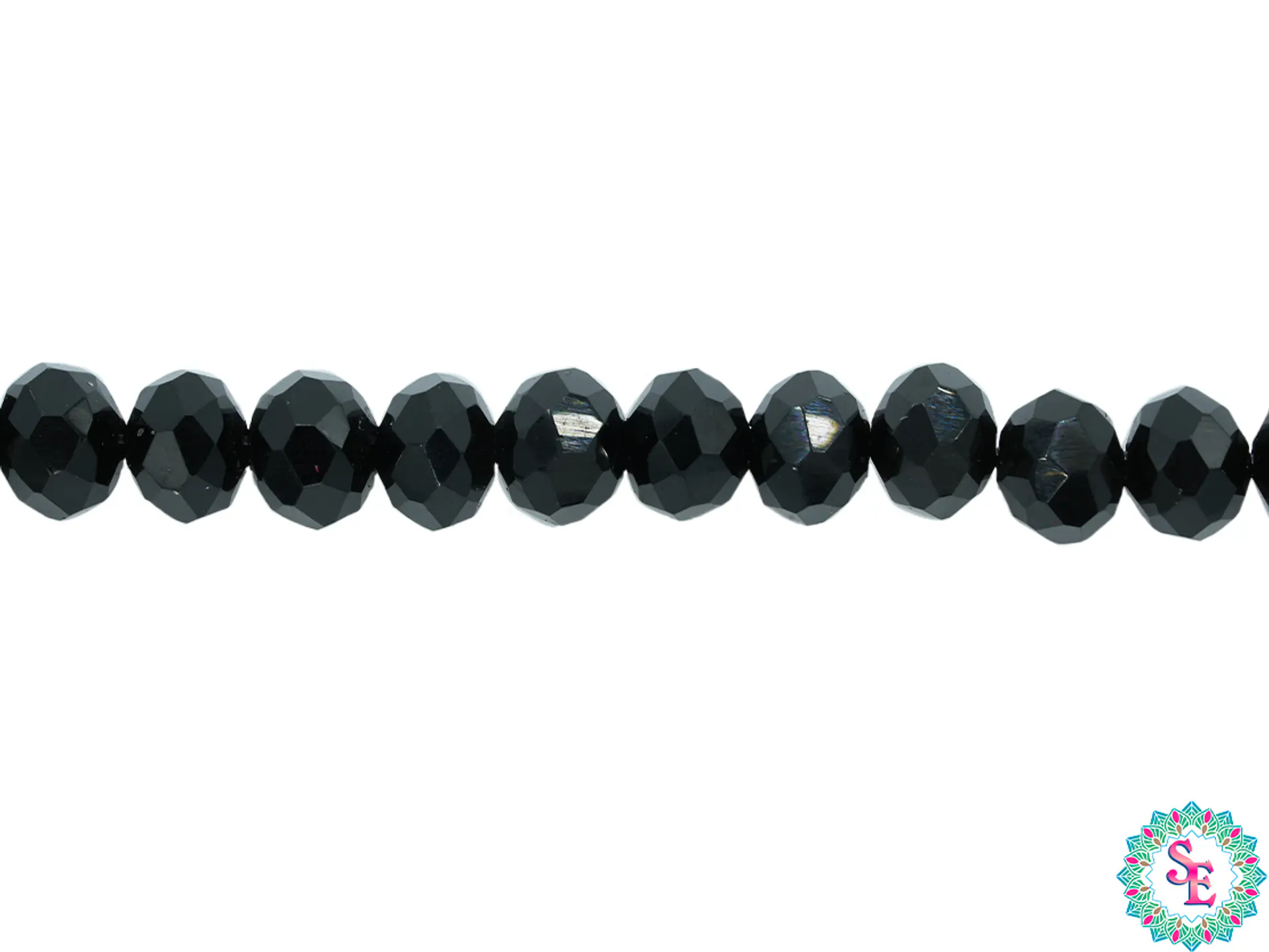 CRISTAL MURANO # 6MM NEGRO 1