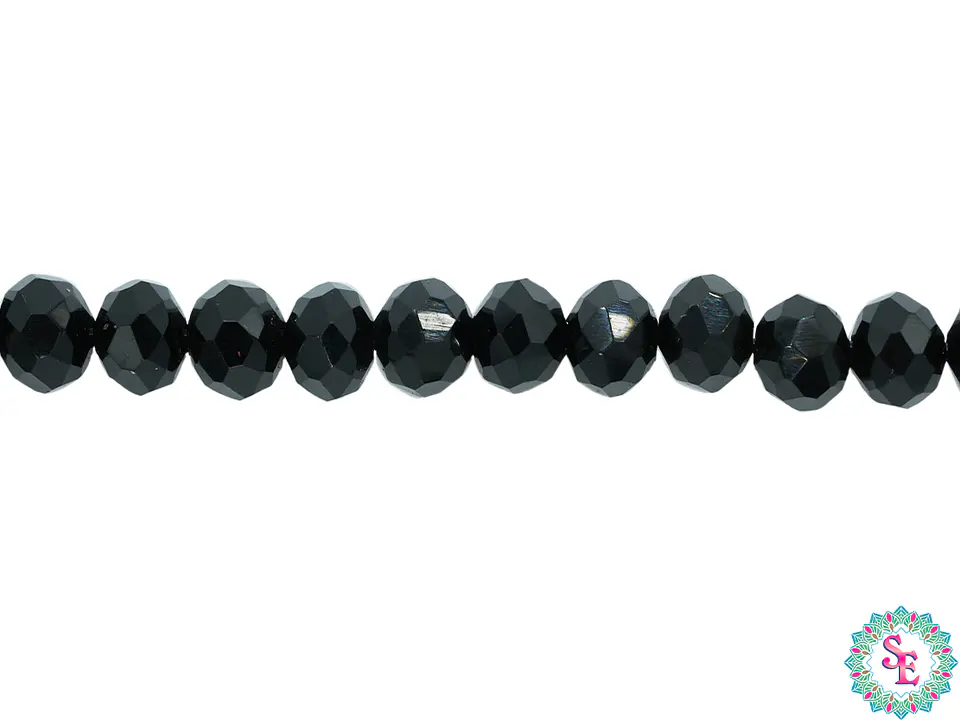 CRISTAL MURANO # 6MM NEGRO 1