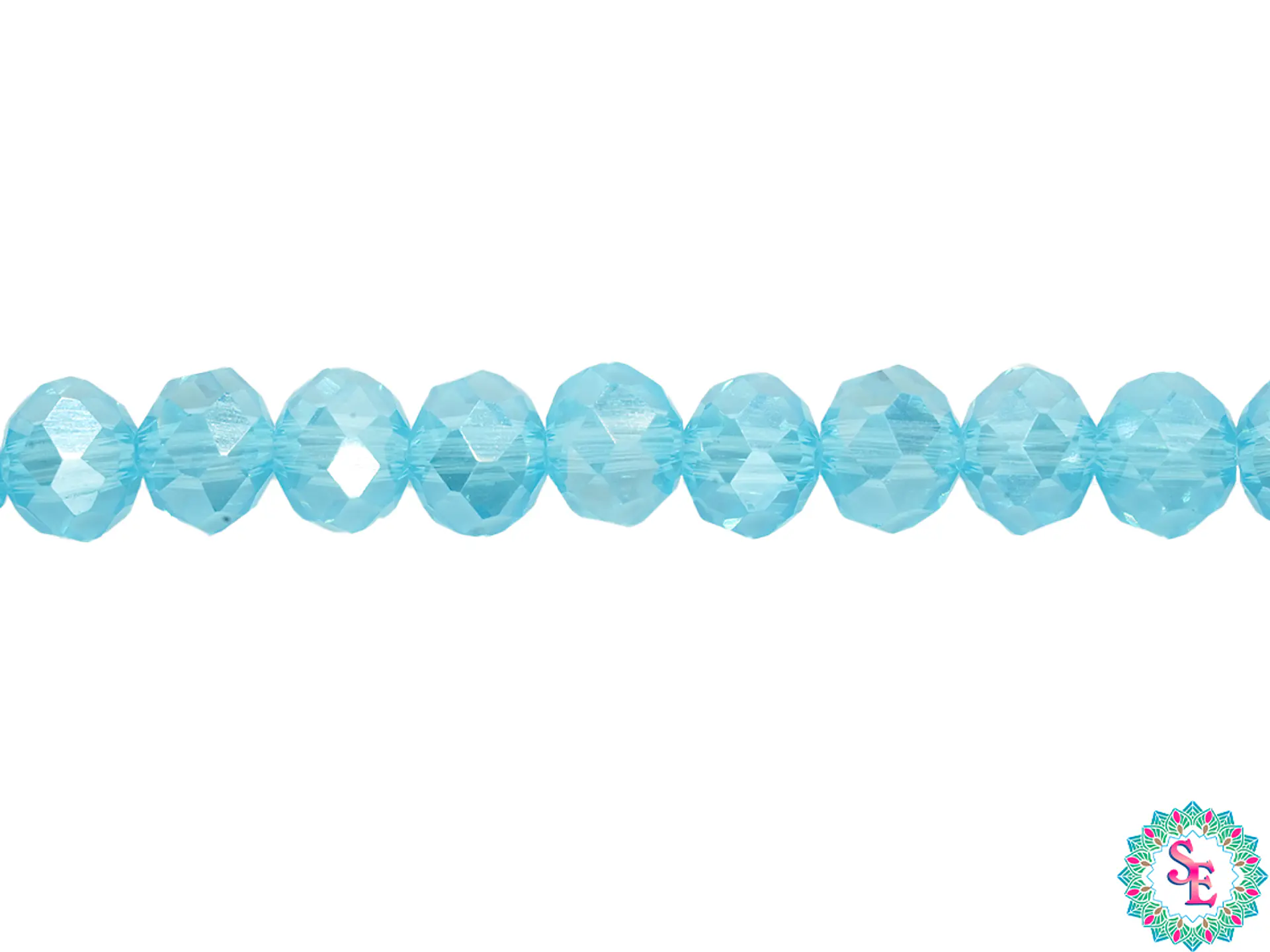 CRISTAL MURANO AZULCIELO TRANSPARENTE AB # 6MM  1